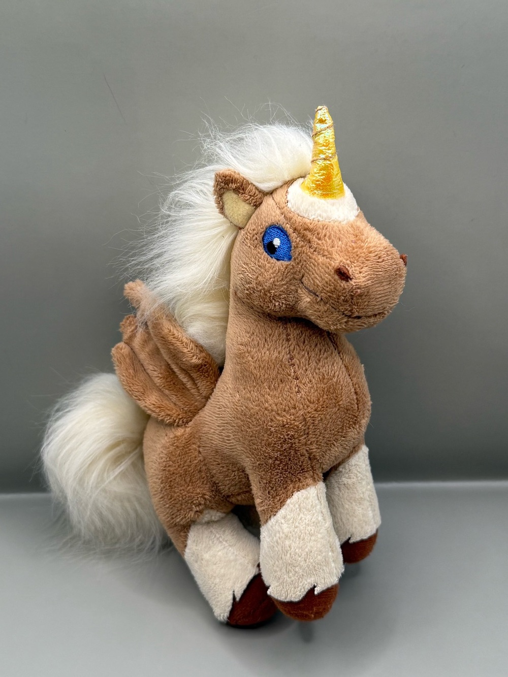 Y2K Neopets Brown Uni Unicorn Horse Plush Stuffed Animal